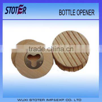 round wooden personalized bottle openers new design beer battle openers