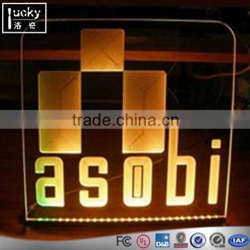 Hangingacrylic led sign panel lit edge lit sign ShenZhen manufactory neon led sign