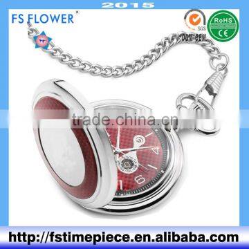 FS FLOWER - High Level Copper Pocket Watches Carbon Fiber Texture Watch