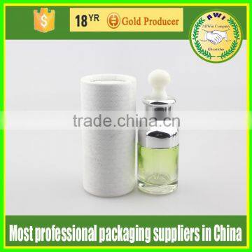 serum dropper glass cosmetic glass essential oil bottle with paper tube packaging