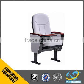 Theater Furniture Type and Fabric Material cheap auditorium chair/Hall chair with writting-pad/theater chair cover fabric