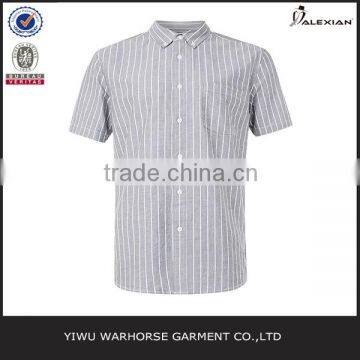 Grey And White Thin Stripe Casual Shirt