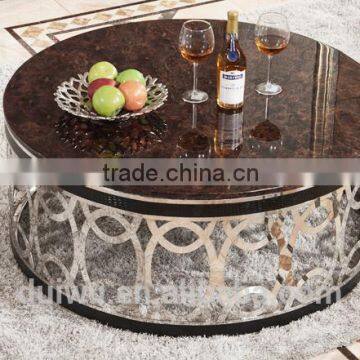 Hot sale antique hand carved chinese coffee table with natural marble top