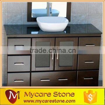 Hot sale black granite vanity top for bathroom