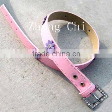 Latest pink cosy pet collar making supplies, crystal alloy buckle head