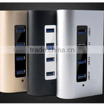 New Portable Aluminum 4 Ports USB 3.0 Hub For Macbook Pro Air Mac IMac Mini photo-2