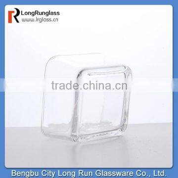 LongRun wedding decoration 300g crystal glass candle holder with square bottom