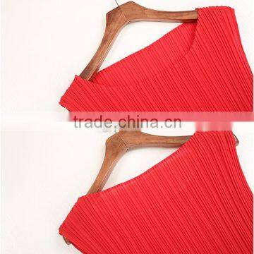 2016 Summer Fashion High Quality Long One Piece Dress Lady Pleated Sleeveless Red Black Maxi Dresses For Women Ladies