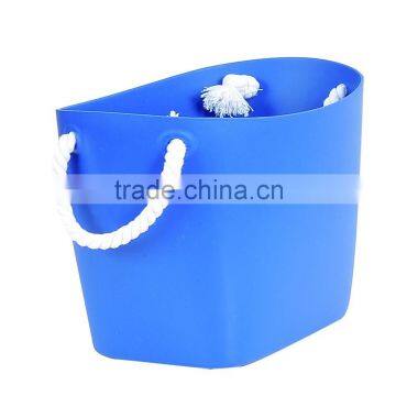 Small Size Plastic Storage Basket With Nylon Rope photo-2