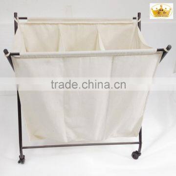 Hottest Home Use Foldable 3 Lattices Canvas Laundry Bag photo-6