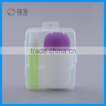 Cosmetic lotion bottle in travelling box