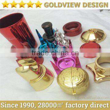 custom die casting perfume metal cap with crown cap perfume bottle with flower cap