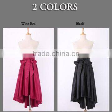 European Style New Fashion Ladies Women Career Leisure Solid Irregular Hem Skirt