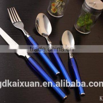 72 PCS Home Plastic Handle Stainless Steel Flatware Set KX-P022 photo-4