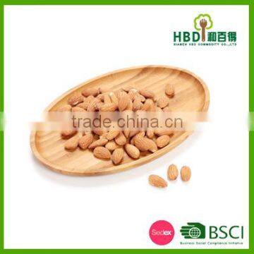 Eco-friendly Oval Shape Bamboo Candy Tray Bamboo Nut Tray