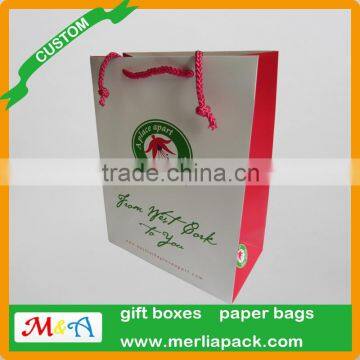 food carrier bags thick pink PP rope handles bag tourism shopper bags