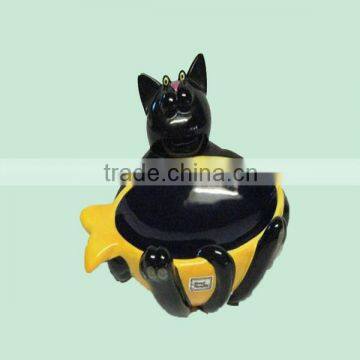 Cute Cat dish bowl Food Water ceramic Fish Design Department