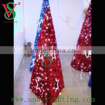 220V beautiful 3D cone garland Christmas decoration motif light