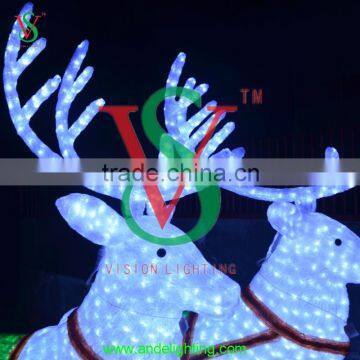 Large Christmas Reindeer Decorative Light for Shopping Mall Decoration
