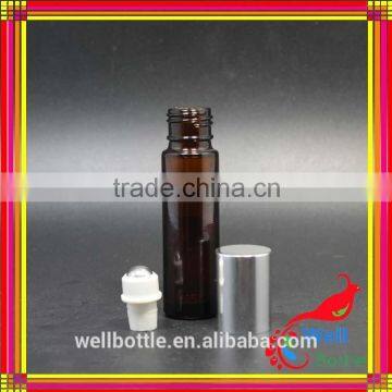 5ml 10ml 15ml Clear Amber Blue Glass Roll on Bottle for Perfume