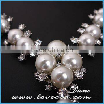 Latest Designs Elegant Shinny Crystal Beaded Pearl Earrings New Arrival 2015 Necklace Jewelry