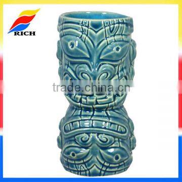 2016 hot sale custom high quality ceramic tiki mug manufacturer in China