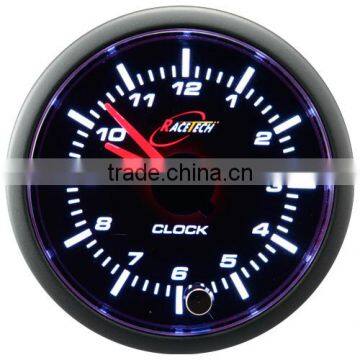 52mm smoke lens electrical clock with white&amber LED display-for tuning cars/100% M.I.T.