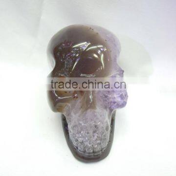 Amethyst Rock Head Crystal Skull / Hand Carved Amethyst Crystal Skull Wholesale photo-2