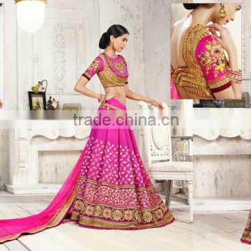 Magenta Georgette On Net Saree