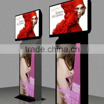 full hd media player_42"/52" double screen floor standing lcd digital photo frame touch screen led displayer