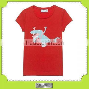 100% polyester wholesale printed round neck t-shirts for kids