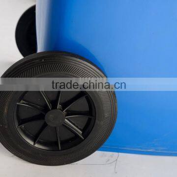 120L Outdoor Plastic Trash Can With Two Wheels Waste Bin photo-2