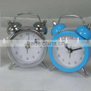 2014 new design cute twin bell table clock with home decoration