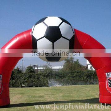 Football shape inflatable arch customize for START inflatable line children race