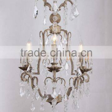 MC4583-3 Wrought Iron Small Size Antique Chandelier Lighting Hanging Lamp