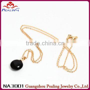 girls zinc alloy gold plated semi gemstone pendants