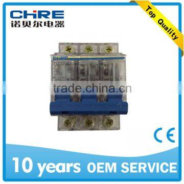 mini circuit breaker with transparent cover DZ47-63 3P 6-32A