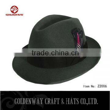 Custom High quality wool felt man hat/ wide brim wool felt hat wool hat