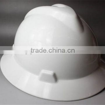 full brim white safety helmet light