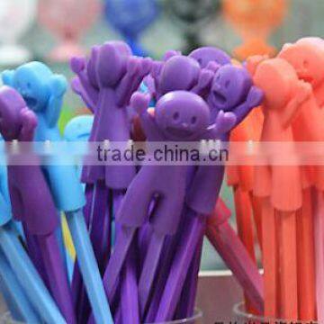 2016 Children Beginner Learning Traning Helper Chopsticks Flatware Right Handed with Lovely Silicone happy kids