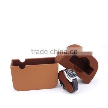 Chinese factories wholesale custom high-grade leather watch box, brown abnormity gift box