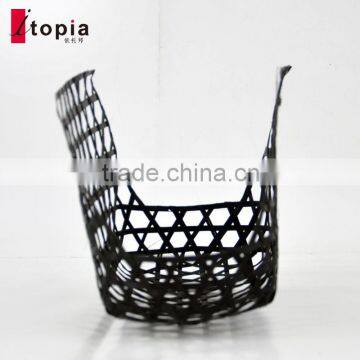Wholesale Black Weaving Bamboo Fruit Basket