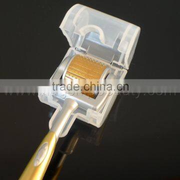 Microneedling Dermaroller 2016 Flagship ! ZGTS Golden Titanium Microneedle Derma Roller Quality Micro Needles Derma Rolling System Derma Roller Microneedle Face Roller System