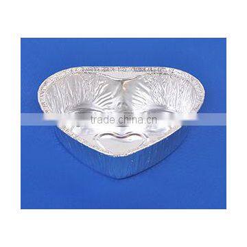 Heart-shaped aluminum foil container