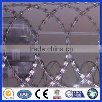 Alibaba China Trade Assurance ISO9001 Galvanized Razor barbed wire\concertina razor