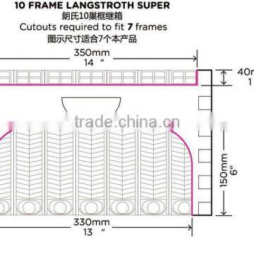 2016 New Design Honey Plastic Flowing Bee Frame for Langstroth Beehive/Chinese Supplier