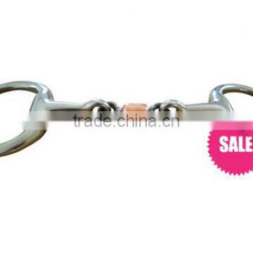 Stainless steel horse eggbutt bit of double broken mouth with center copper roller(Type-055)