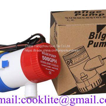 Submersible Bilge Pump - Marine / Boat / Yacht / Water / Ocean / Sea - 12V/24V 500GPH