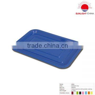 Stainless steel square tray, restaurant service tray