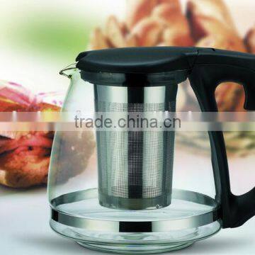 Commercial Heat Resistant Glass Teapot With Stainless Steel Infuser photo-2